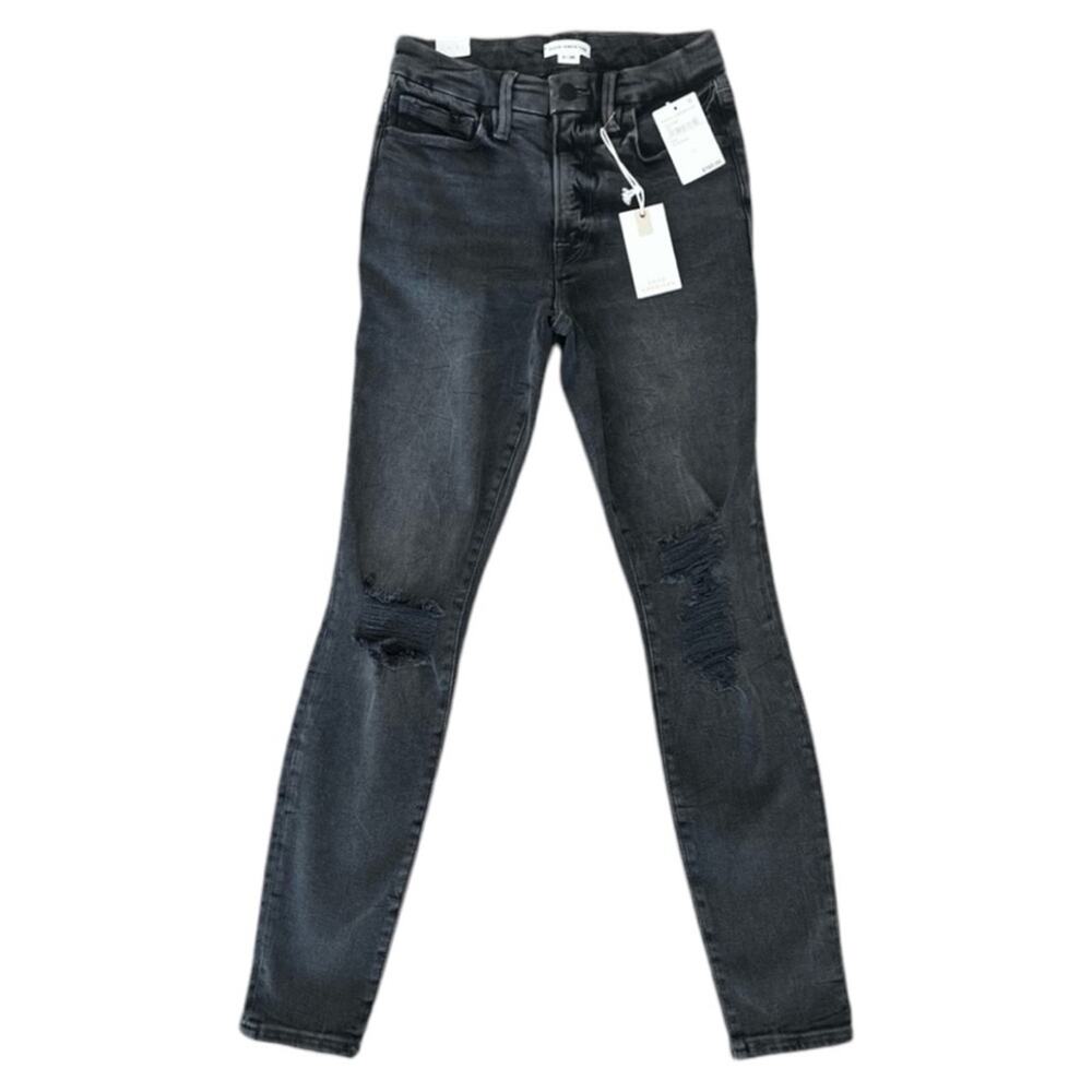 NWT Good American Good Legs Black Grey Wash Skinny Jeans Size 2/26 Retail $160